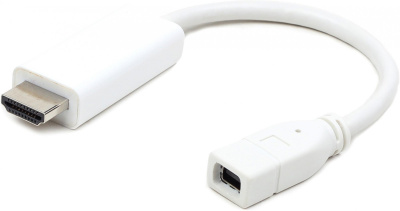 Переходник miniDisplayPort - HDMI, Cablexpert A-mDPF-HDMIM-001-W, 20F/19M, длина 10см, белый, пакет - 590 руб.