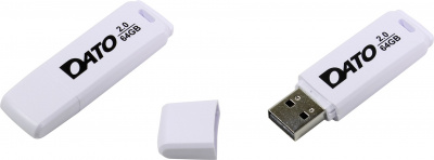 Флеш Диск 64Gb USB2.0 Dato DB8001W-64G белый - 590 руб.