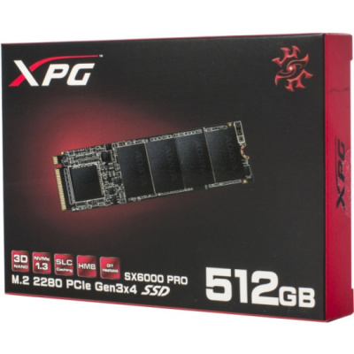 SSD M.2 2280 512Gb A-Data PCI-E 3.0 x4 ASX6000PNP-512GT-C XPG SX6000 Pro - 3 590 руб.