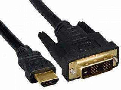 Кабель HDMI -] DVI 3м Cablexpert CC-HDMI-DVI-10, 19M/19M, single link, черный, позол.разъемы, экран, - 300 руб.