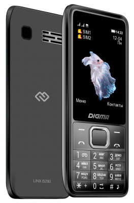Мобильный телефон Digma LINX B280 32Mb серый моноблок 2.8" 240x320 0.08Mpix GSM900/1800 - 2 519 руб.