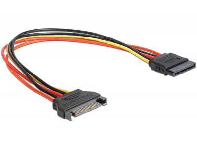Удлинитель кабеля питания SATA Cablexpert CC-SATAMF-01, 15pin(M)/15pin(F), 30см - 100 руб.