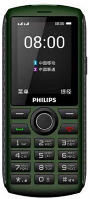 Мобильный телефон Philips E218 Xenium 32Mb зеленый моноблок 2Sim 2.4" 240x320 0.3Mpix GSM900/1800 MP - 2 922 руб.