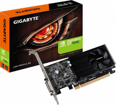 Видеокарта Gigabyte PCI-E GV-N1030D5-2GL nVidia GeForce GT 1030 2048Mb 64bit GDDR5 1227/6008 DVIx1/H - 5 279 руб.