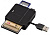 Картридер USB 2.0 Hama H-94124 черный - 450 руб.