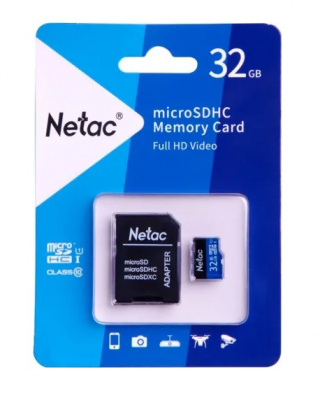 Флеш карта microSDHC 32Gb Netac NT02P500STN-032G-R P500 + adapter - 320 руб.