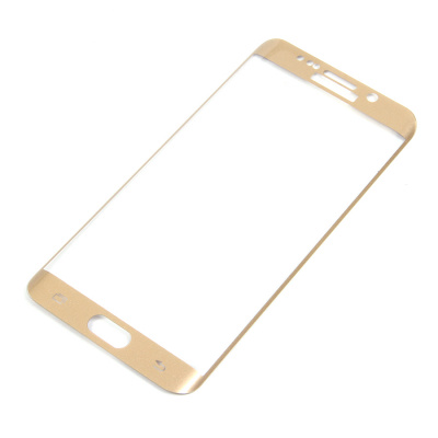 Закаленное стекло с цветной рамкой (fullscreen) для Samsung Galaxy A3 (2017) DF sColor-15 (gold) - 490 руб.