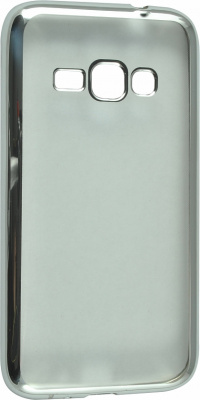 Силиконовый чехол с рамкой для Samsung Galaxy J1 mini (2016) DF sCase-26 (silver) - 490 руб.