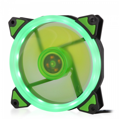 Вентилятор для корпуса CMCF-12025S-1232 (120*120*25мм; Зелёное LED кольцо; - 400 руб.