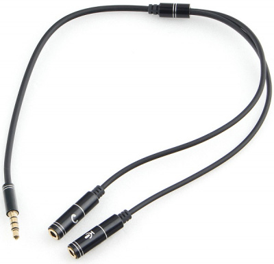 Кабель аудио Cablexpert CCAB-02-35MYHM-0.2MB. 3.5 джек 4pin(M)/2х 3.5 джек(F) наушники и микрофон, ч - 250 руб.