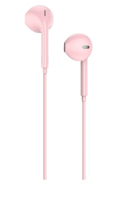 Проводные наушники-вставки с микрофоном Hoco M55, розовый - 200 руб.