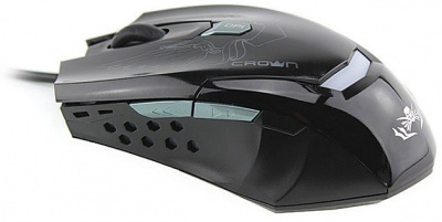 Мышь CROWN Gaming CMXG-1100BLAZE Black (2400 dpi, красная подсветка, 6 кнопок) - 590 руб.