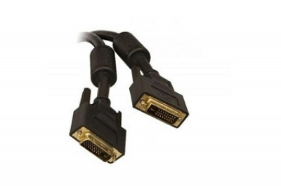 Кабель DVI-D 3.0м dual link Cablexpert CC-DVI2-BK-10, 25M/25M, черный, экран, феррит.кольца, пакет - 500 руб.