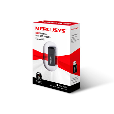 Сетевой адаптер WiFi Mercusys MW300UM N300 USB 2.0 - 1 050 руб.