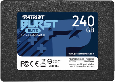 Накопитель SSD Patriot SATA III 240Gb PBE240GS25SSDR Burst Elite 2.5" - 2 821 руб.
