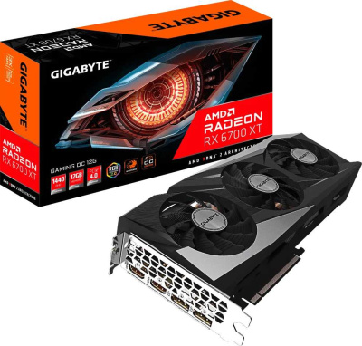 Видеокарта Gigabyte PCI-E 4.0 GV-R67XTGAMING OC-12GD AMD Radeon RX 6700XT 12288Mb 192 GDDR6 1650/160 - 103 994 руб.